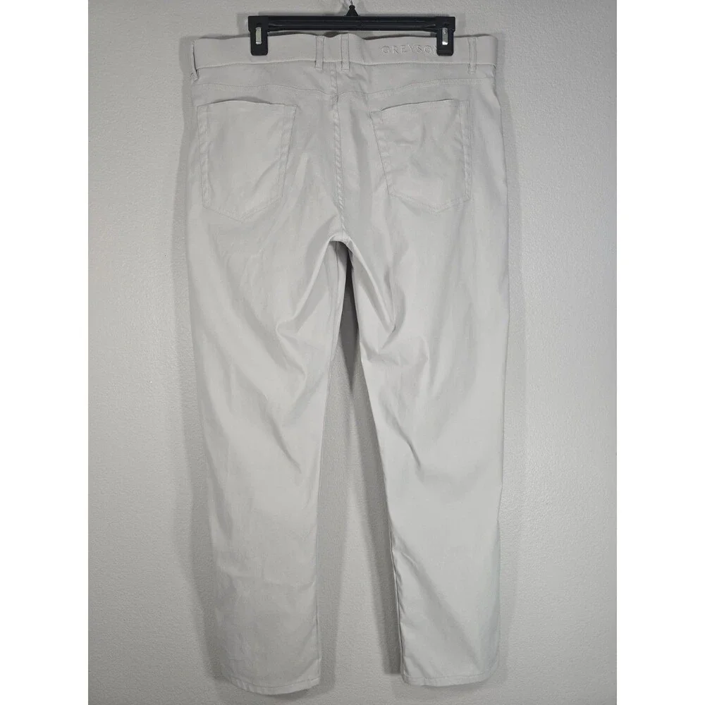 Greyson Performance Wainscott Stretch Golf Pants Light Grey Men's 36x30 BQ